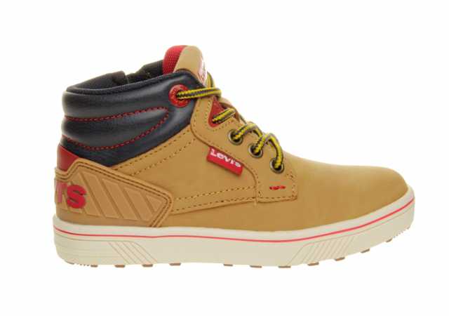 BOTA NIÑO LEVIS EN PIEL CON CORDÓN